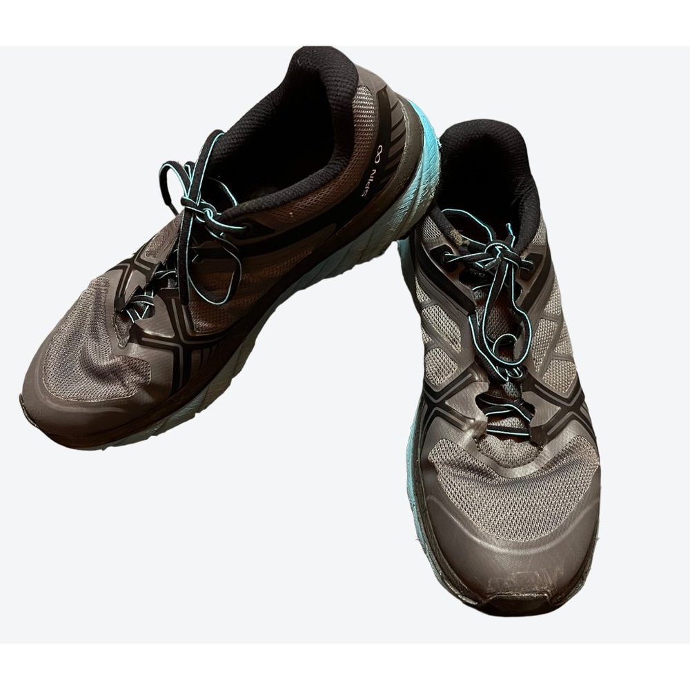 Scarpa Spin Infinity Trail Running Road Shoes Mens US 10.5 Gray Black Teal